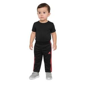 Adidas Boys Black Sweatpants with Red Stripes – Size 2T, Excellent Condition